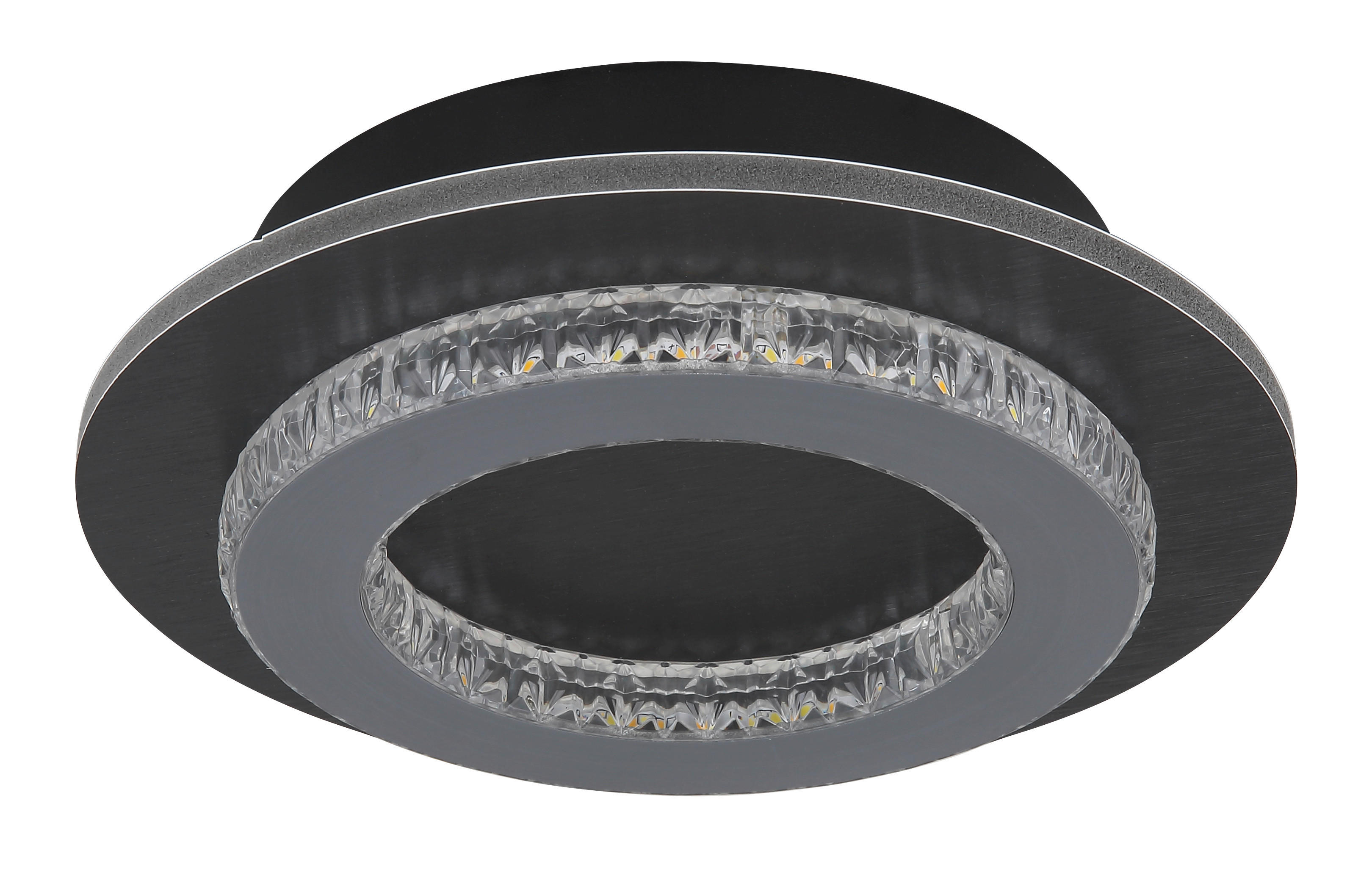 GLOBO LED-Deckenleuchte anthrazit mattschwarz hellgrau Kunststoff Metall H/D: ca. 5,5x20 cm 1 Brennstellen JAYDEN - hellgrau/mattschwarz (20,00/5,50cm) - GLOBO