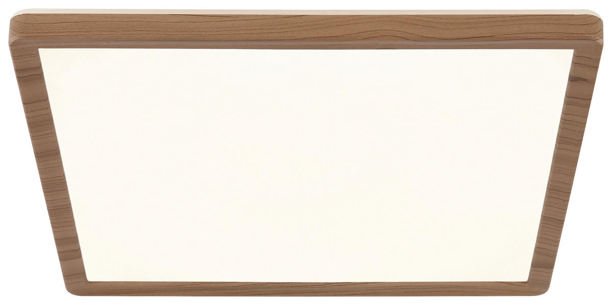GLOBO LED-Deckenleuchte braun Opal Kunststoff B/H/T: ca. 29,4x2,5x29,4 cm SAPANA - braun/Opal (29,40/2,50/29,40cm) - GLOBO