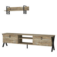 Wohnwand Zeth Eiche Nachbildung B/H/T: ca. 180x46,8x31,5 cm Zeth - Eiche (180,00/46,80/31,50cm) - moebel17