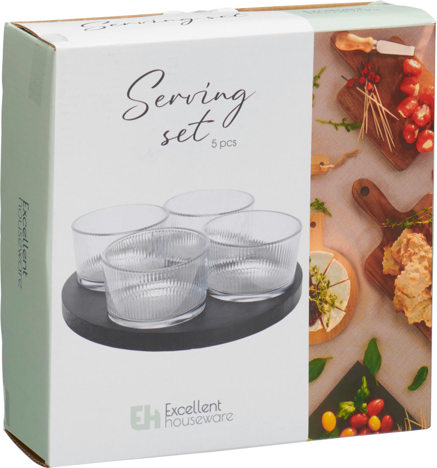 Servierset 5tlg. transparent Glas Servierset_5tlg. - transparent