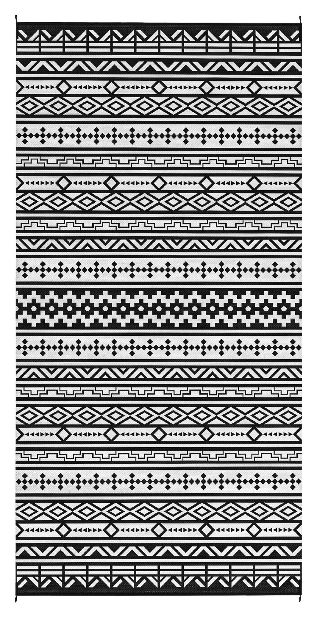 Outsunny Outdoor-Teppich schwarz B/H/L: ca. 274x0,3x548 cm Outdoorteppich - weiß/schwarz (548,00/274,00/0,30cm) - Outsunny