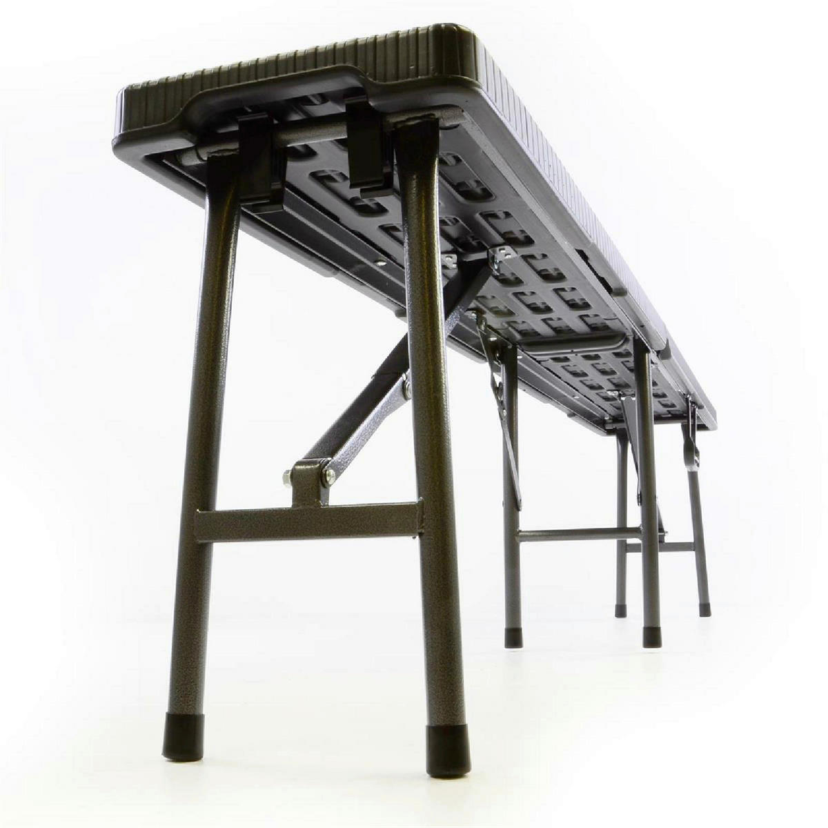 VCM Klappbank schwarz Metall B/H/L: ca. 25x43x180 cm Klappbank - schwarz (180,00/25,00/43,00cm) - VCM