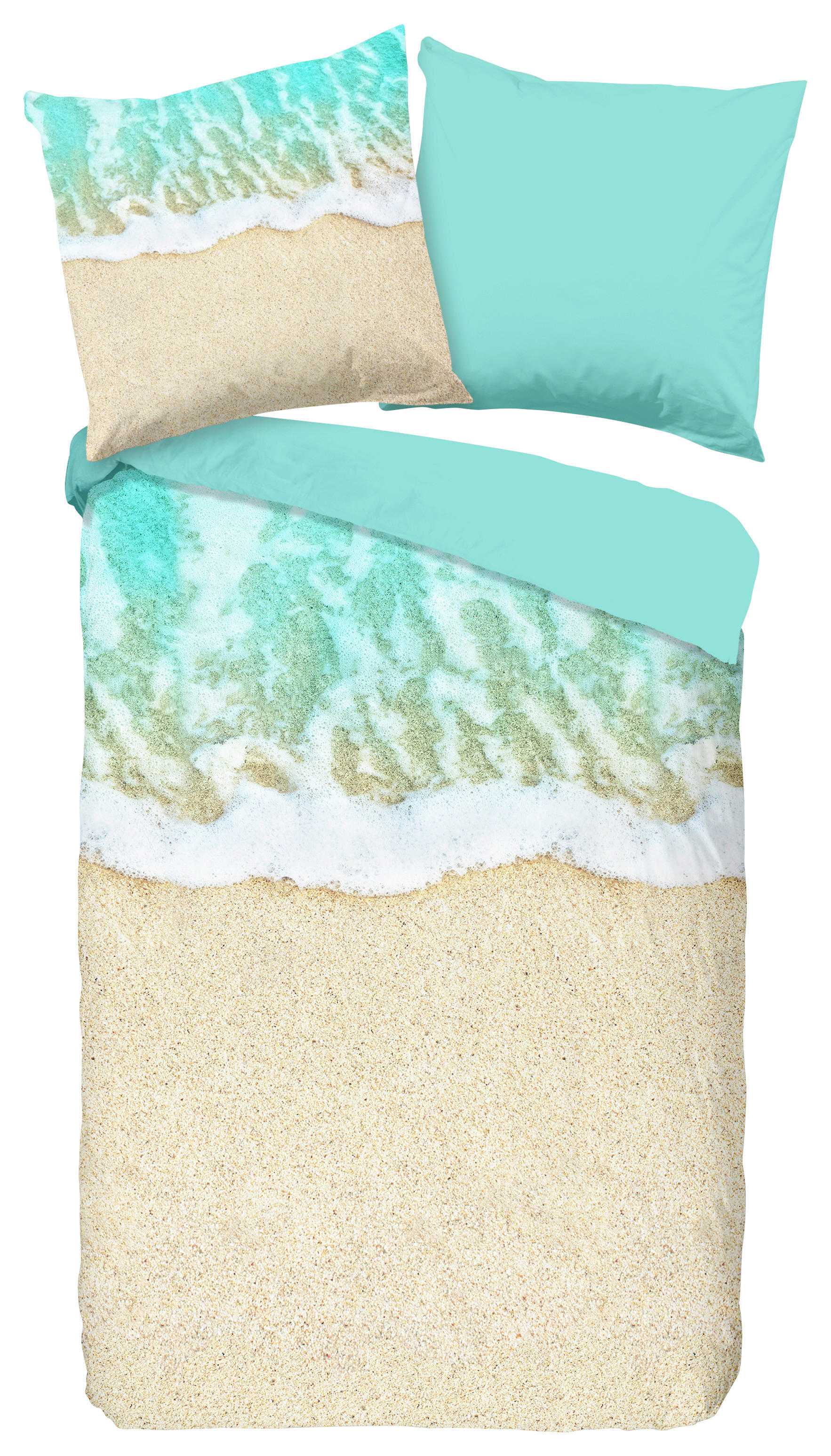 Baumwoll Bettwäsche Beach Renforce Beach - Multi (135,00/200,00cm) - Good Morning