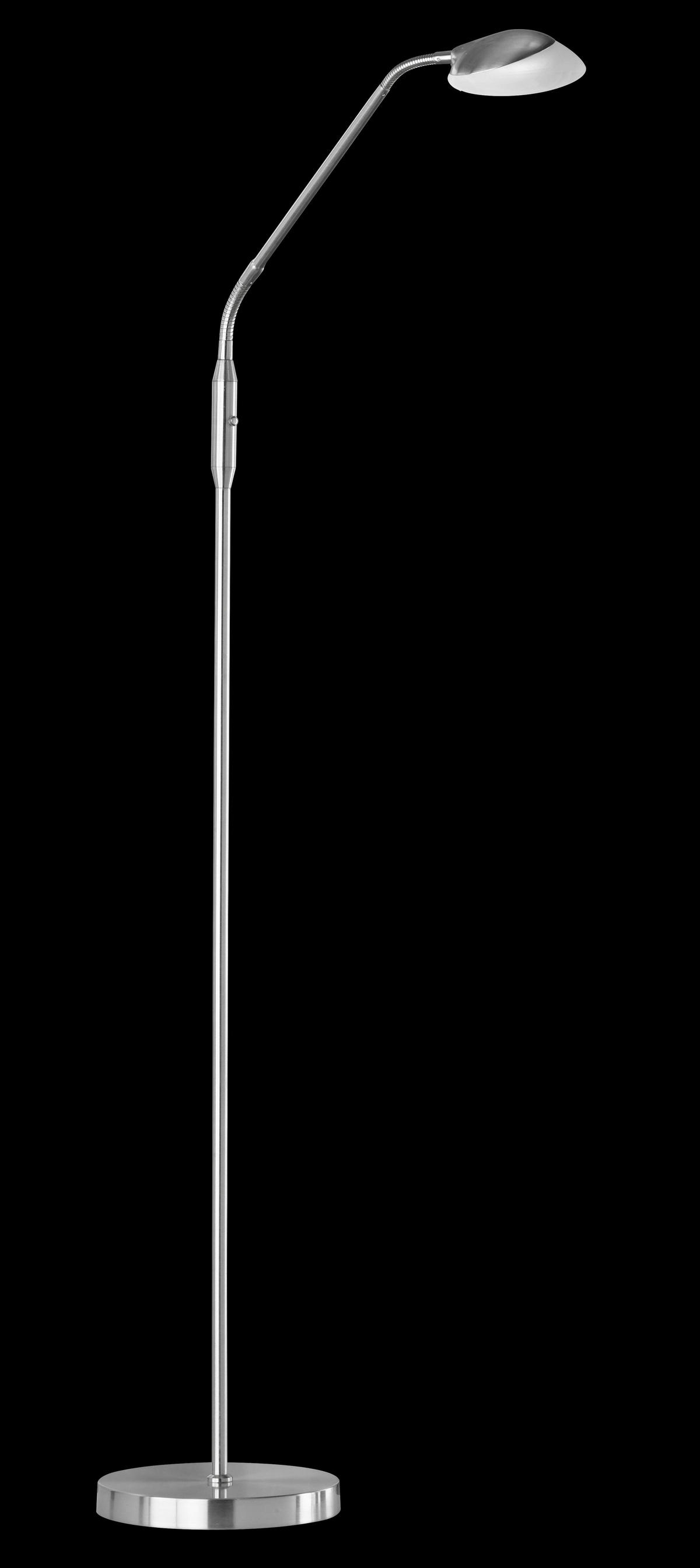Fischer & Honsel LED-Stehleuchte 40073 weiß nickel matt Metall Glas H/D: ca. 160x23 cm 1 Brennstellen Pool TW - weiß/nickel matt (23,00/160,00cm) - Fischer & Honsel