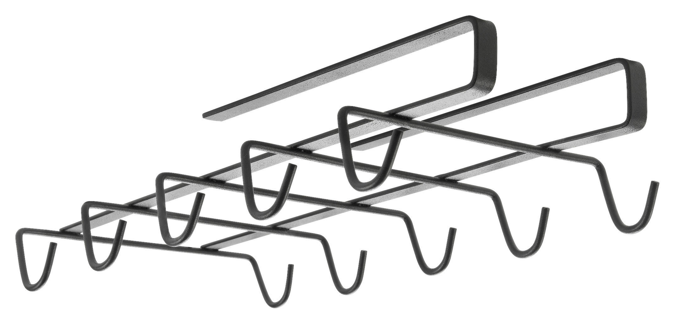 Metaltex Tassen/Becherhalter mattschwarz Metall B/H/L: ca. 14x6x28 cm Tassen-Becherhalter_MyMug_Lava - mattschwarz (28,00/14,00/6,00cm) - Metaltex