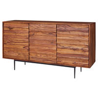 Sideboard natur beschichtet schwarz lackiert B/H/T: ca. 150x81x41 cm Sideboard - natur/schwarz (150,00/81,00/41,00cm) - Wohnling