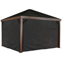 Sojag Pavillon-Vorhang-Set South Beach & Valencia schwarz Polyester South Beach & Valencia - schwarz - Sojag