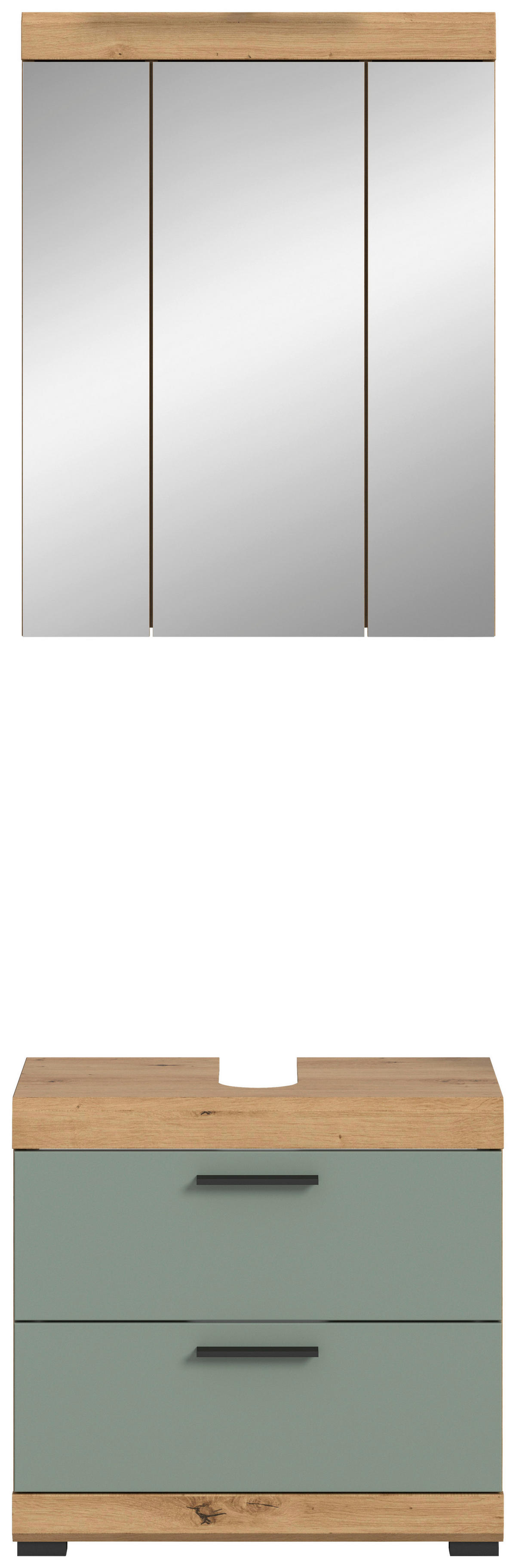 Badezimmer-Set Scout Eiche Artisan Nachbildung salbei Nachbildung B/H/T: ca. 60x191x37 cm Scout - Eiche/salbei (60,00/191,00/37,00cm) - xonox.home