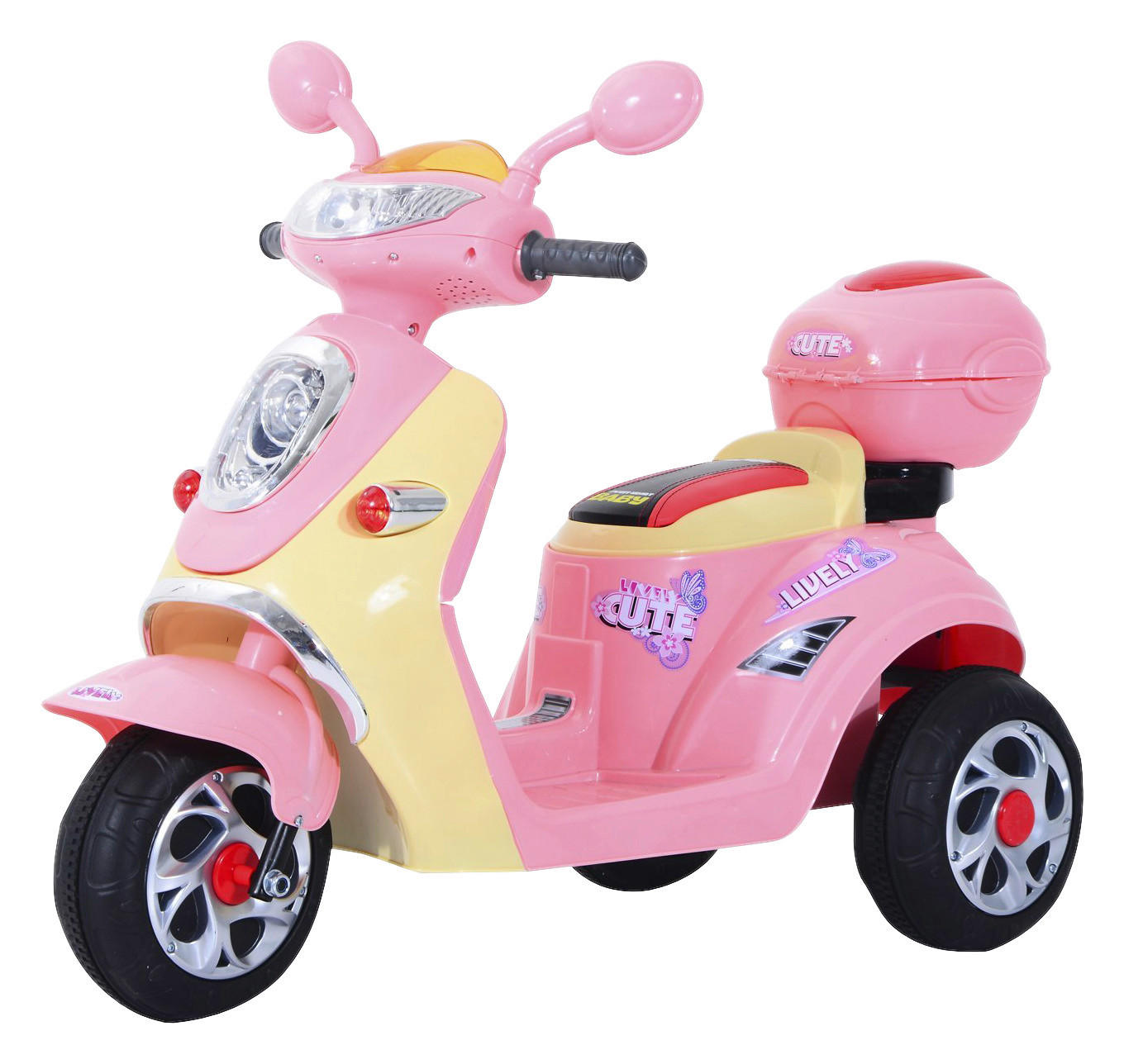 HOMCOM Kinderroller rosa B/H/L: ca. 51x75x108 cm Kinderelektroroller - rosa (108,00/51,00/75,00cm) - HOMCOM