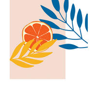 Komar Poster Illustration Drooping Leaves Pflanzen B/L: ca. 40x50 cm Illustration Drooping Leaves - (40,00/50,00cm) - Komar