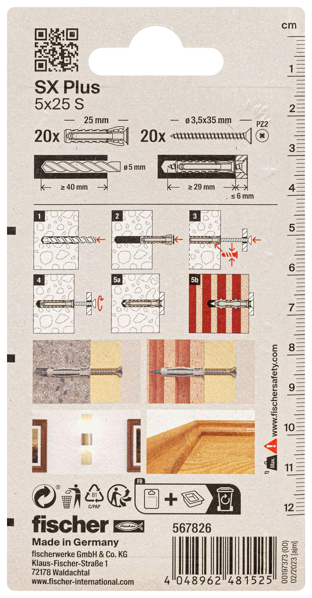fischer Dübel mit Schraube Dübel-/u.Schraubenset_fischer - fischer