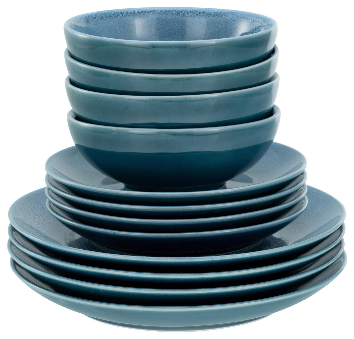 CreaTable Tafelservice Reactive BLUE petrol Keramik Reactive BLUE - petrol - CreaTable