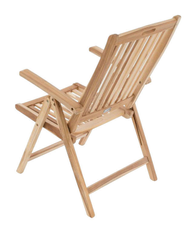 VCM Gartenstuhl braun Teakholz B/H/T: ca. 56x110x75 cm Gartenstuhl - braun (56,00/110,00/75,00cm) - VCM