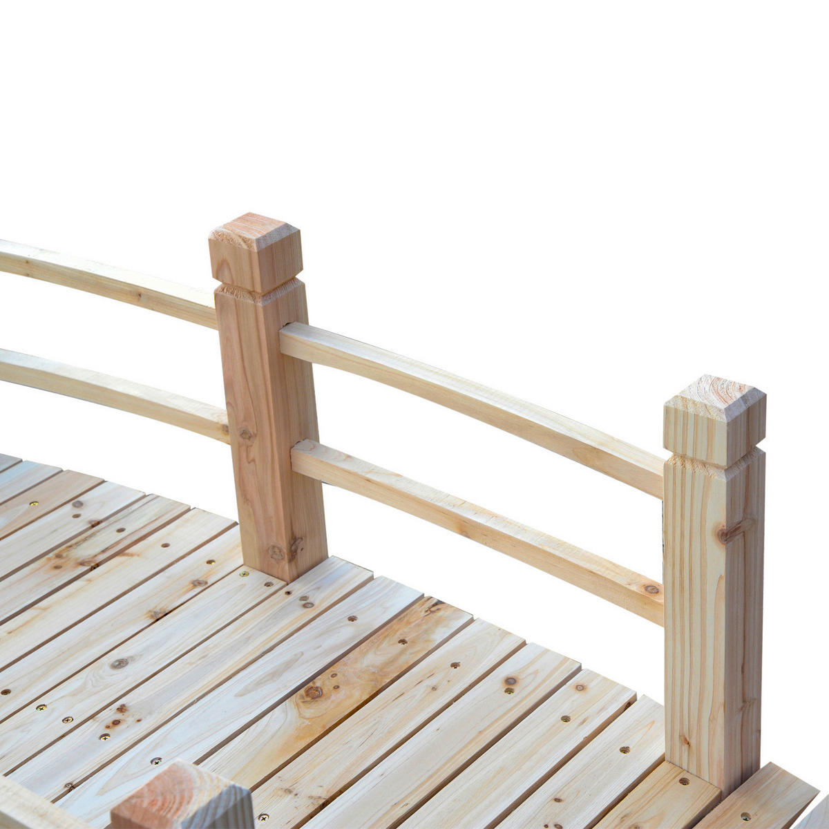 Outsunny Holzbrücke natur B/H/L: ca. 67x48x1525 cm ca. 181 kg Holzbrücke - natur (1525,00/67,00/48,00cm) - Outsunny