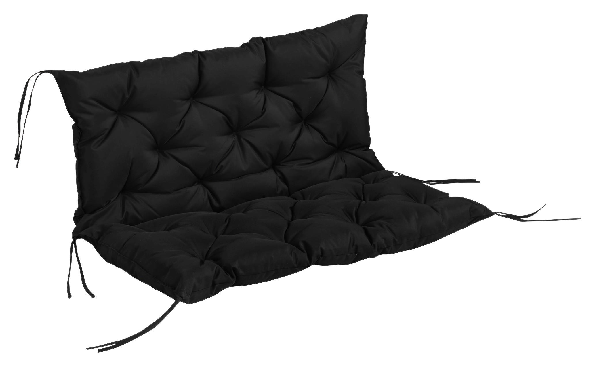 Outsunny Bankauflage schwarz Schaumstoff B/H/L: ca. 98x8x100 cm Bankauflage - schwarz (100,00/98,00/8,00cm) - Outsunny