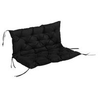 Outsunny Bankauflage schwarz Schaumstoff B/H/L: ca. 98x8x100 cm Bankauflage - schwarz (100,00/98,00/8,00cm) - Outsunny