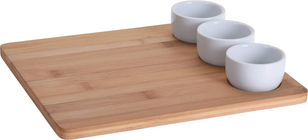 Sushi-Set weiß Porzellan Sushiset_4tlg. - weiß/natur