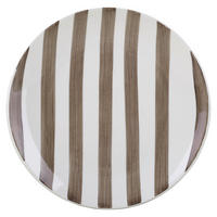 Teller braun Keramik H/D: ca. 2,8x27 cm Essteller_Stripes braun - braun/weiß (27,00/2,80cm)