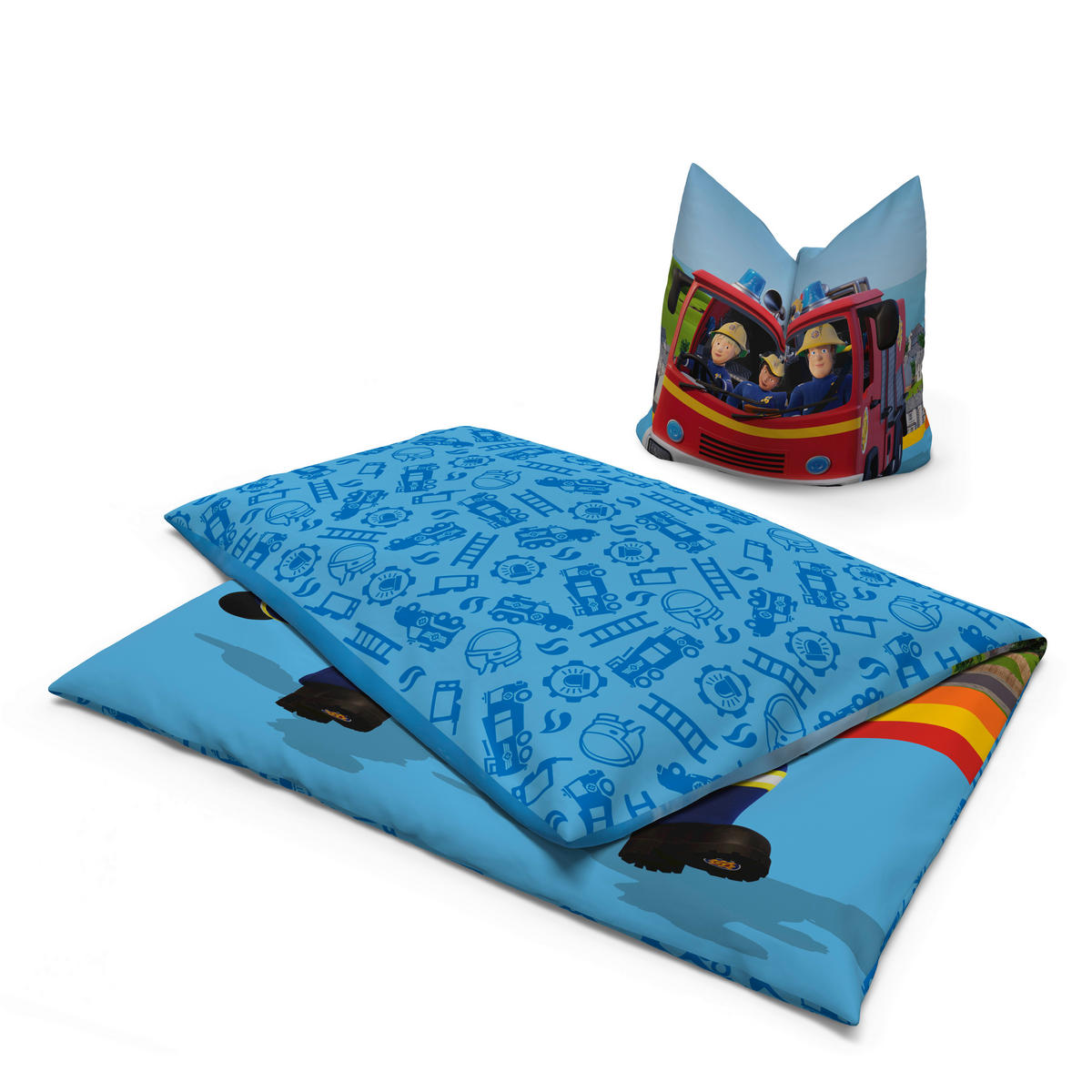 Microfaser Bettwäsche Bettwäsche_Feuerwehrmann_Sam - multicolor (135,00/200,00cm) - Feuerwehrmann Sam