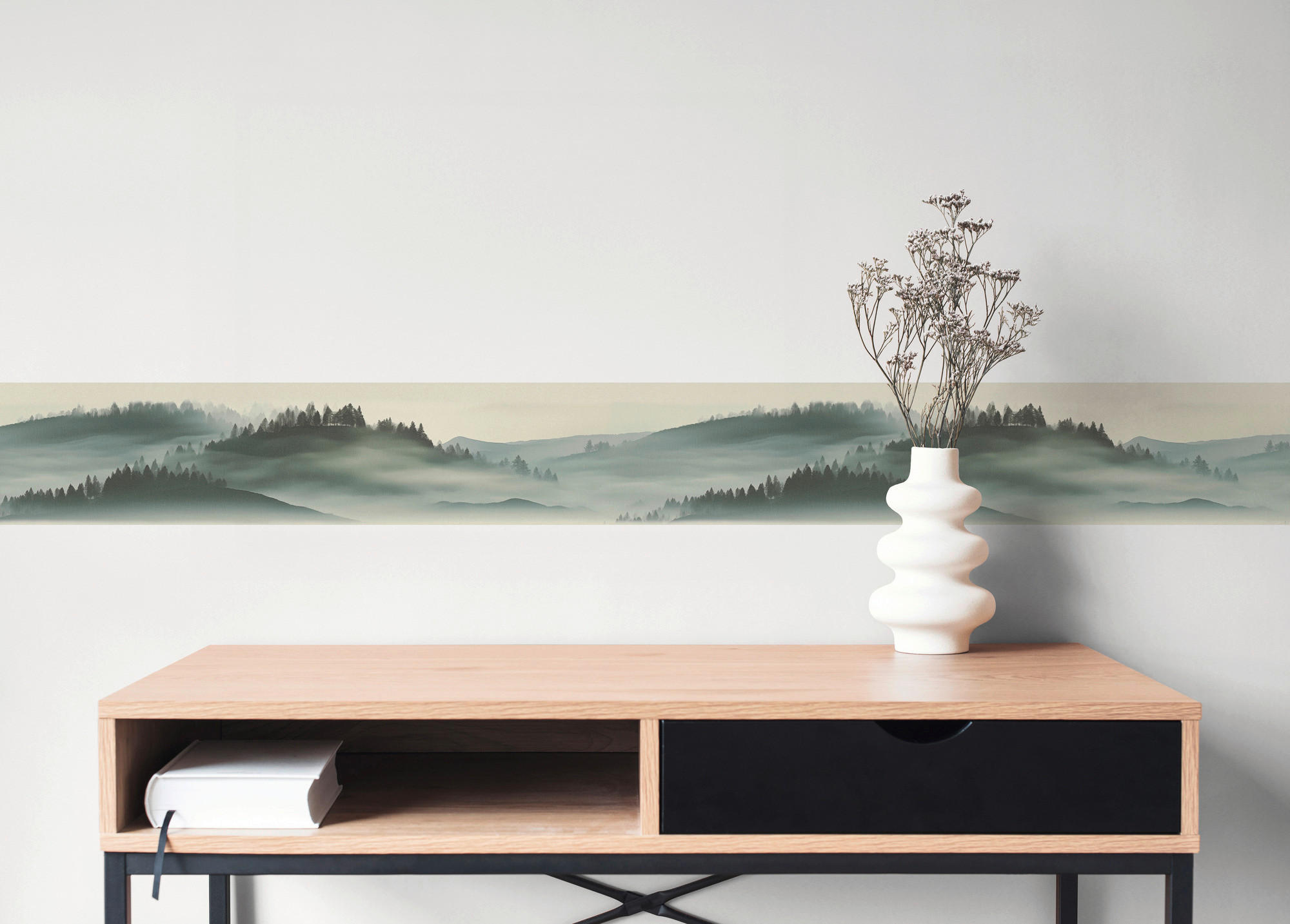 Thumbnail - A.S.Creation Bordüre grau schwarz creme B/H/D: ca. 17x500x6,8 cm