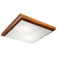 Lamkur Deckenleuchte PEDRO 27036 rustikal Glas Holz H/L: ca. 6,5x35 cm E27 2 Brennstellen Pedro - rustikal (35,00cm) - Lamkur