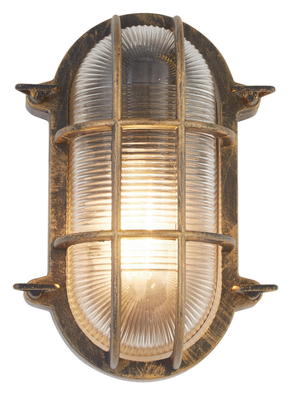 Searchlight Außenleuchte transparent schwarz Glas Stahl B/H/T: ca. 16x25x10,5 cm E27 1 Brennstellen Bulkhead - schwarz/transparent (16,00/25,00/10,50cm) - Searchlight