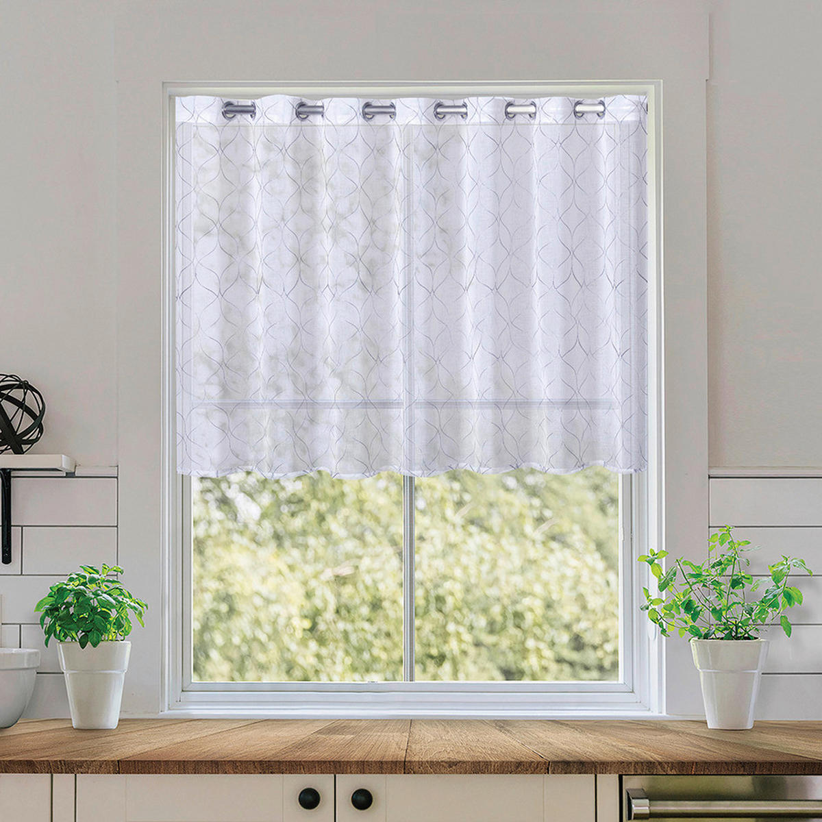 Scheibengardine Teneriffa weiß B/L: ca. 150x75 cm Teneriffa - weiß (150,00/75,00cm)