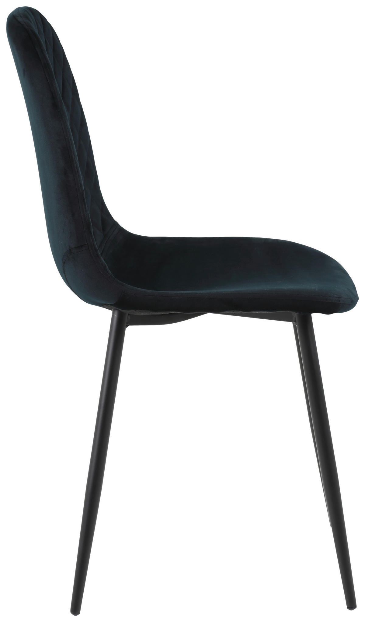 Stuhl Mira 2er Set schwarz Samtoptik B/H/T: ca. 44x89x53,5 cm Mira 2er Set - schwarz (44,00/89,00/53,50cm) - Hela