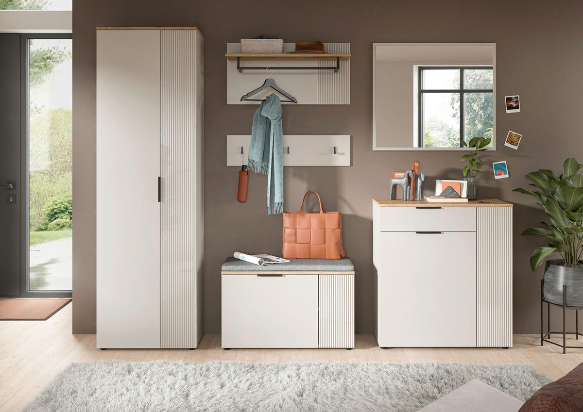 Garderobe Slide Kaschmirgrau Nachbildung Evoke Oak Nachbildung B/H/T: ca. 250x190x36 cm Slide - (250,00/190,00/36,00cm) - xonox.home