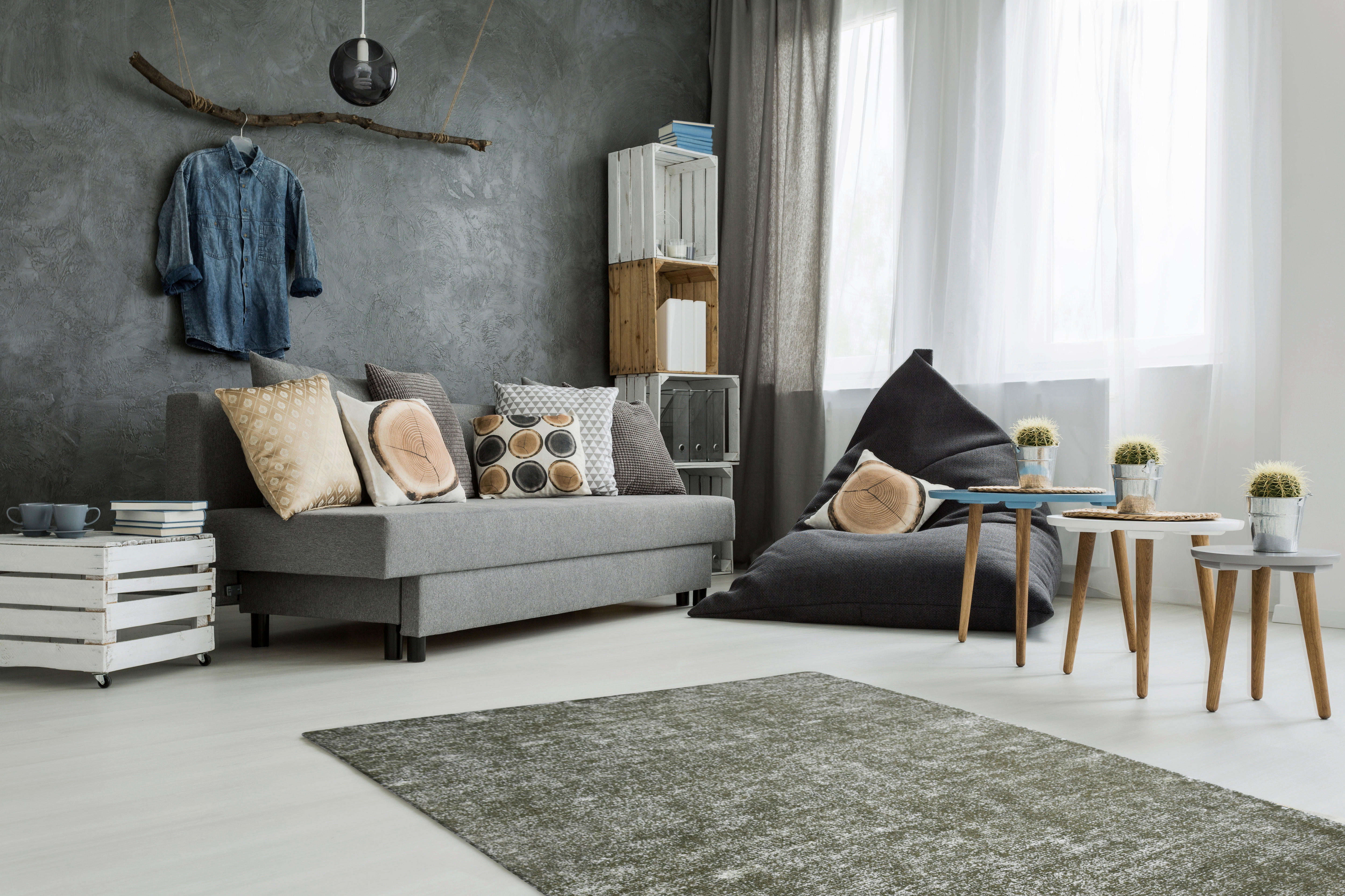 Kayoom Kurzflorteppich Etna 110 olive B/H/L: ca. 120x0,9x170 cm Etna 110 - olive (170,00/120,00/0,90cm) - Kayoom