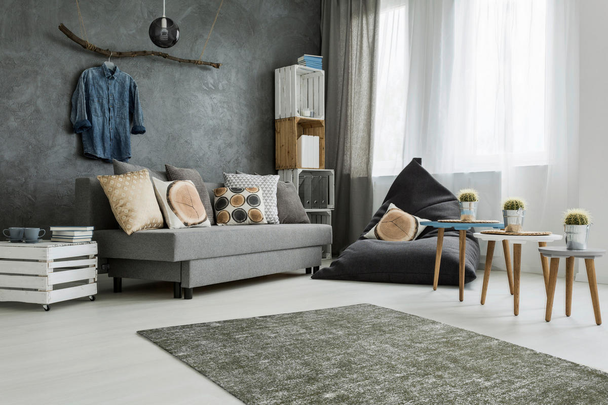 Kayoom Kurzflorteppich Etna 110 olive B/H/L: ca. 120x0,9x170 cm Etna 110 - olive (170,00/120,00/0,90cm) - Kayoom