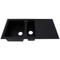 Respekta Einbauspüle Alineo 100 x 50 S schwarz Quarzolite B/H/T: ca. 100x21x50 cm Alineo 100 x 50 S - schwarz (100,00/21,00/50,00cm) - Respekta