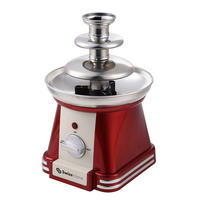 SWISS HOME Schokoladenbrunnen SH-6726 rot Kunststoff Edelstahl B/H/L: ca. 15x24x15 cm PARTY - rot (15,00/15,00/24,00cm) - SWISS HOME