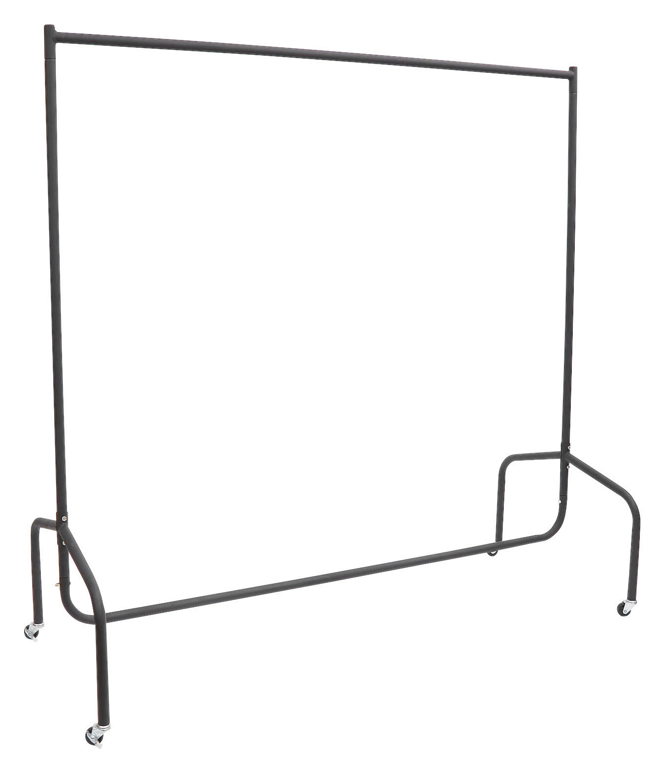 HOMCOM Kleiderständer Auf Rollen – Mit Kleiderstange, Schuhregal & 5 Haken – 120x43x171 Cm – Rollbar, Stabil & Rostfrei – Für Flur, Schlafzimmer & Büro – Weiß
