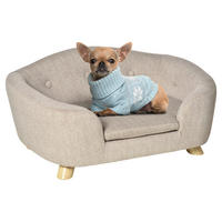 PawHut Hundebett weiß Kiefer B/H/L: ca. 47x30x70 cm Hundebett - weiß (70,00/47,00/30,00cm) - PawHut