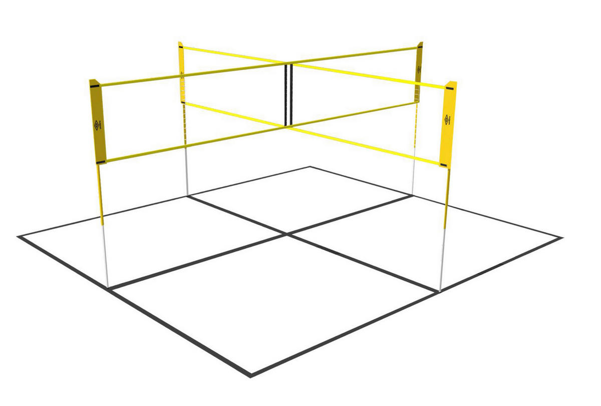 Volleyball/Badminton Netz schwarz Volleyball/Badminton_Netz 400x168 - gelb/schwarz