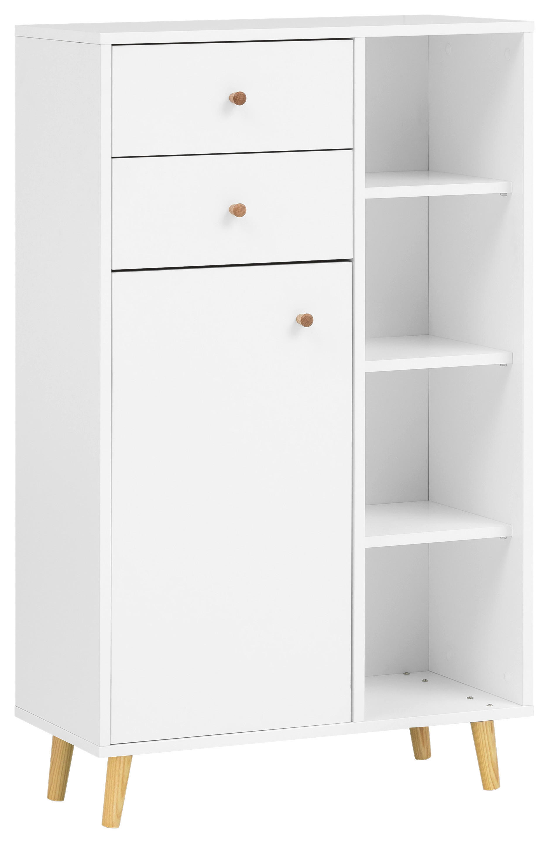 Highboard Bjarne weiß matt B/H/T: ca. 113,4x60,2x33,05 cm