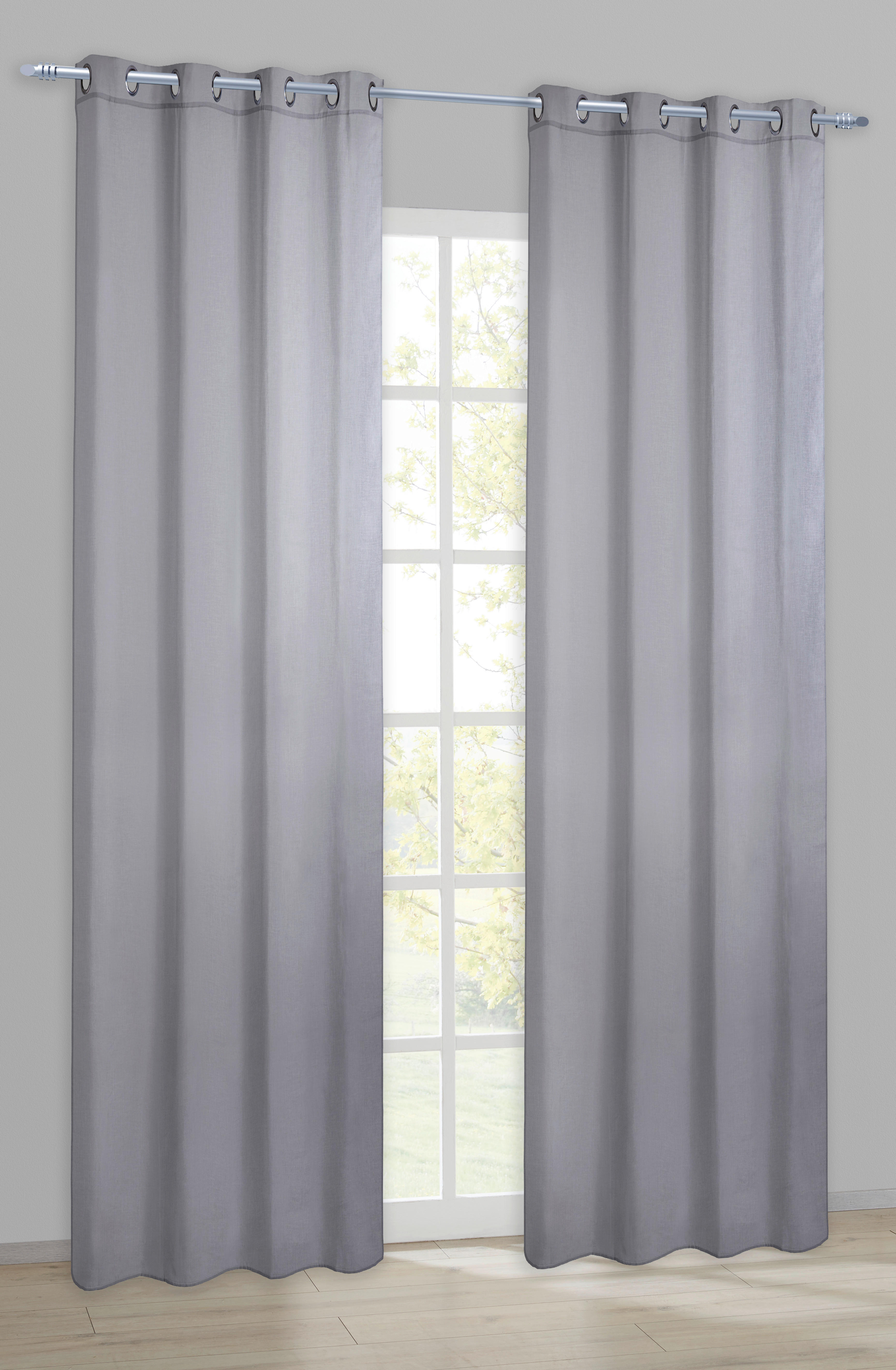 Ösenvorhang Joel silber B/L: ca. 140x245 cm Joel - silber (140,00/245,00cm) - POCOline