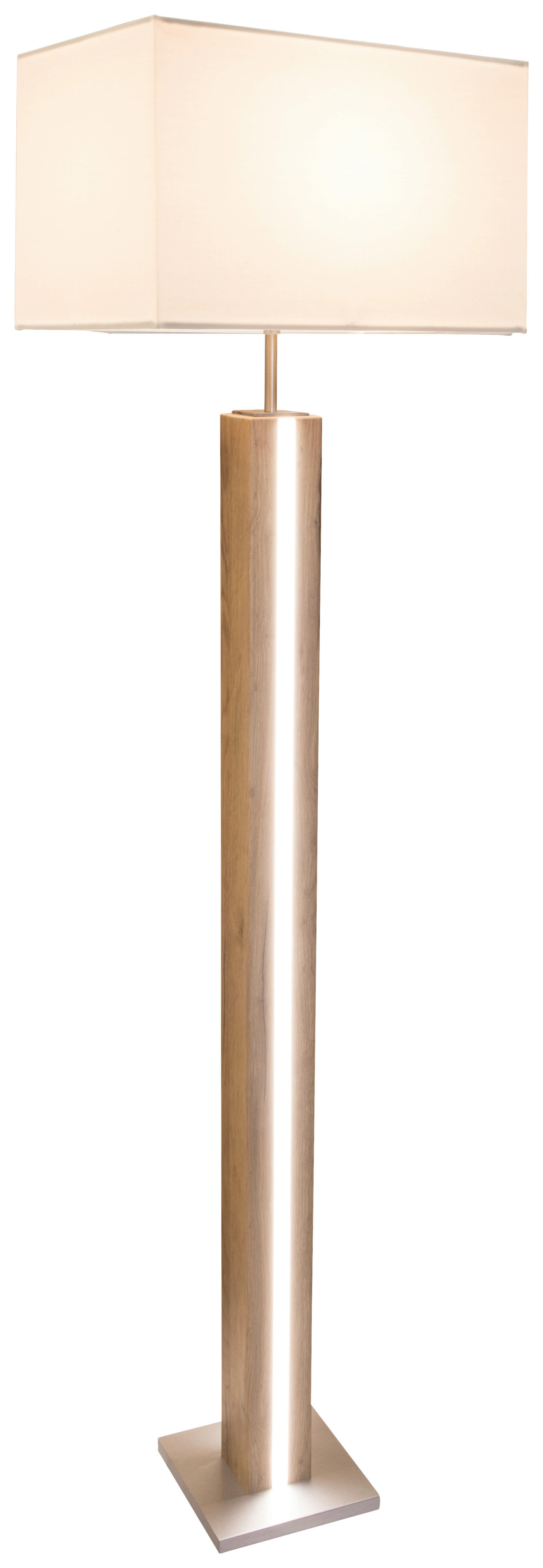 GLOBO Stehleuchte FOREST 41130246X beige natur Metall Textil MDF B/H/L: ca. 40x150x27 cm 2 Brennstellen FOREST - beige/natur (27,00/40,00/150,00cm) - GLOBO