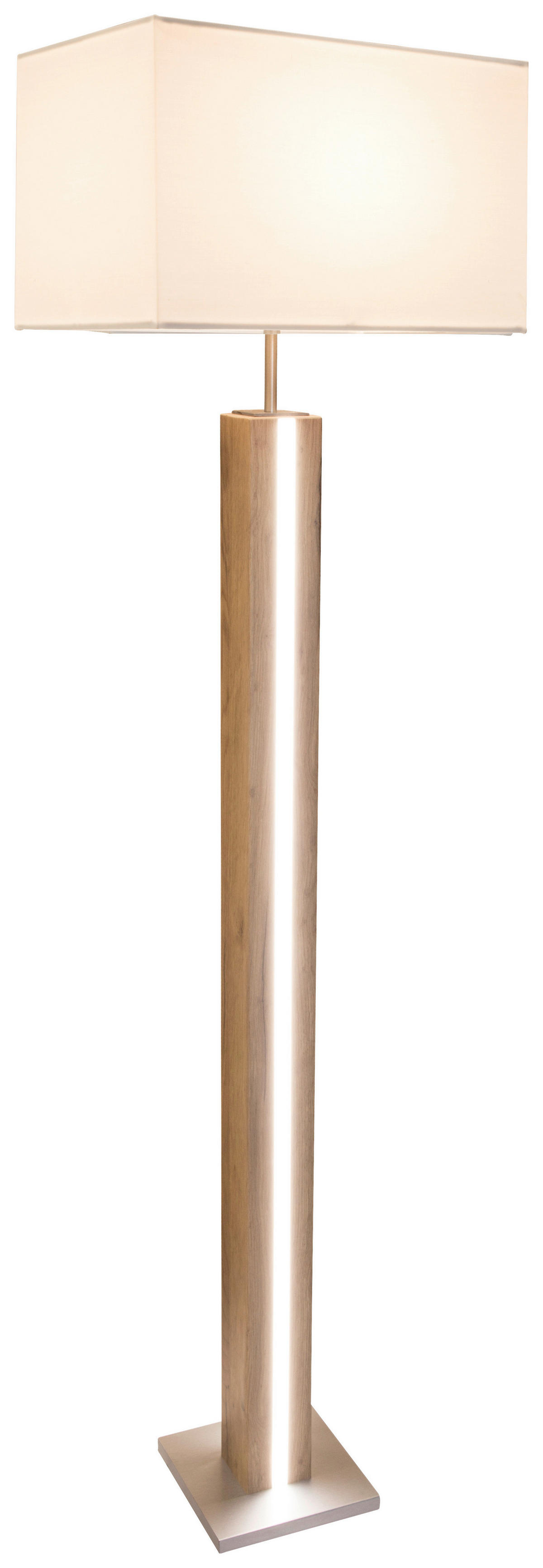 GLOBO Stehleuchte FOREST 41130246X beige natur Metall Textil MDF B/H/L: ca. 40x150x27 cm 2 Brennstellen FOREST - beige/natur (27,00/40,00/150,00cm) - GLOBO