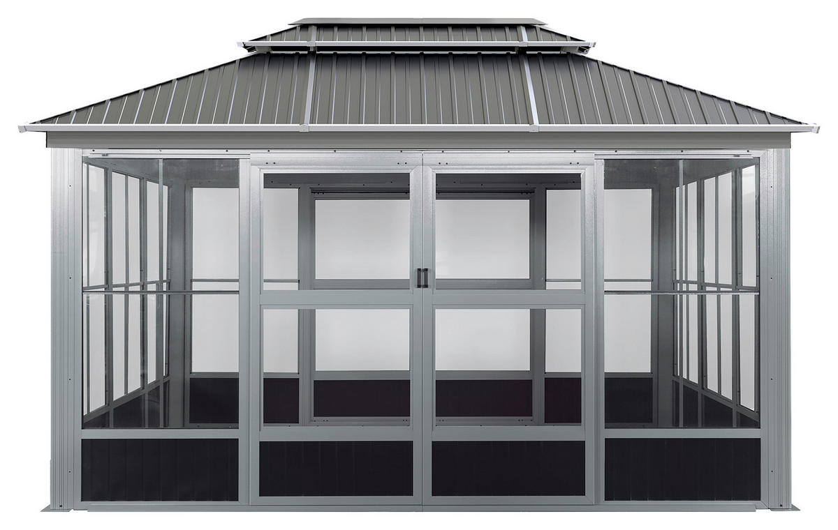 Sojag Pavillon Olan anthrazit Aluminium B/H/L: ca. 311x291x4355 cm Olan - anthrazit (4355,00/311,00/291,00cm) - Sojag