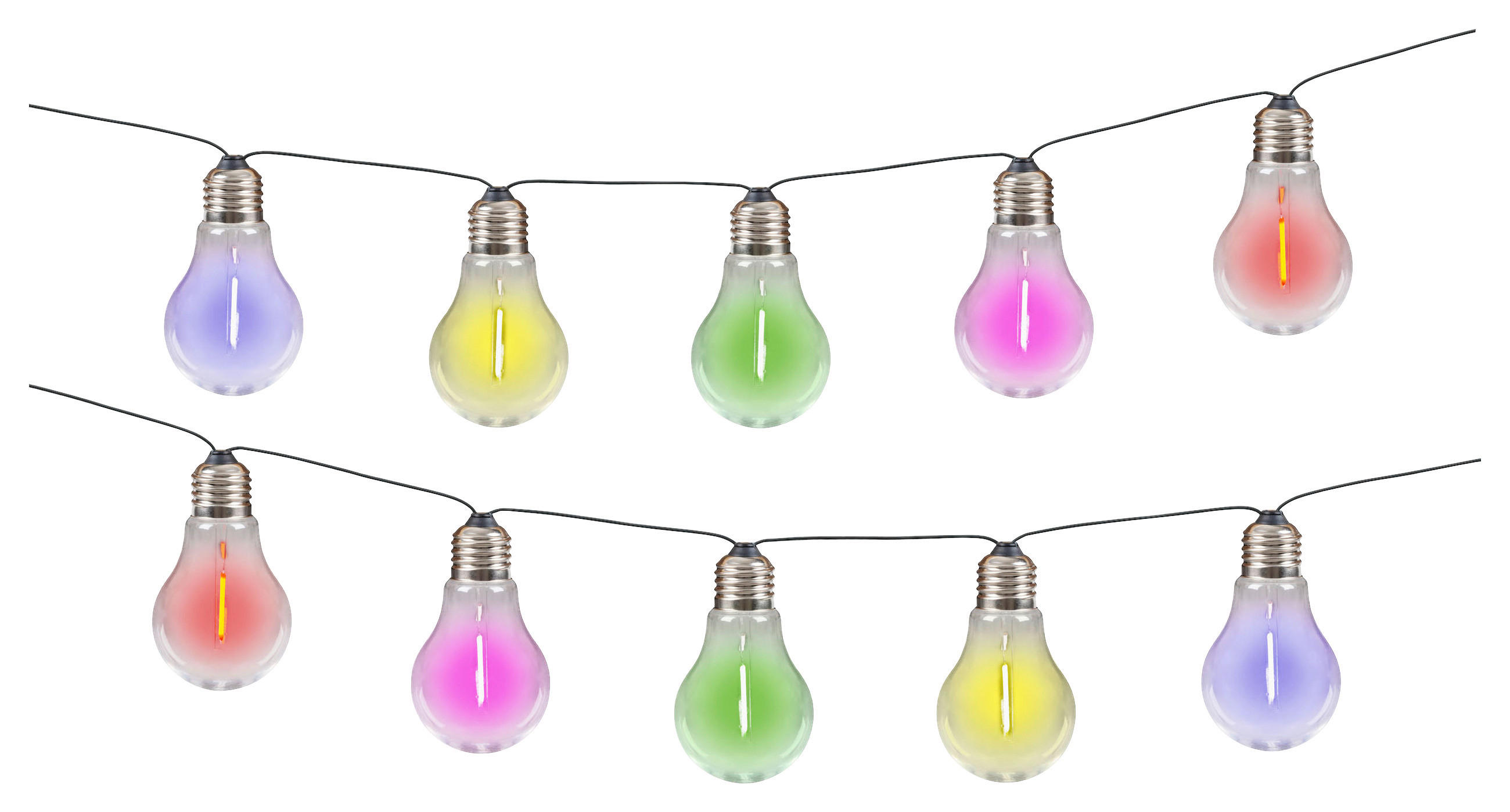 Solar-Lichterkette multicolor B/H/T: ca. 370x370x6 cm LINDA - multicolor (370,00/370,00/6,00cm) - Näve Leuchten