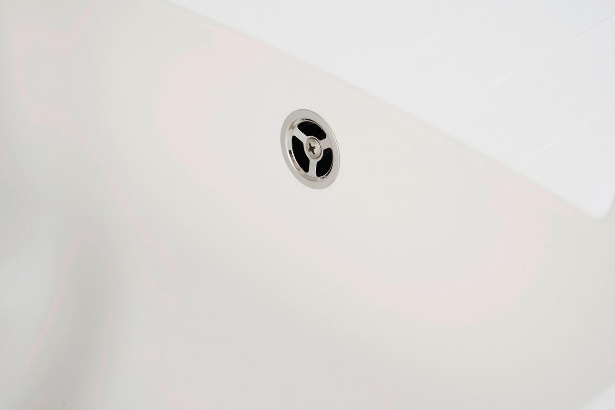 Respekta Einbauspüle Boston 86 x 50 W weiß Mineralite B/H/T: ca. 86x20x50 cm Boston 86 x 50 W - weiß (86,00/20,00/50,00cm) - Respekta