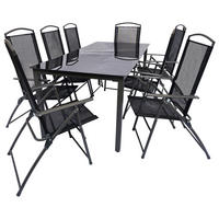 VCM Gartensitzgruppe anthrazit Metall B/H/L: ca. 190x76x80 cm Gartensitzgruppe - anthrazit (80,00/190,00/76,00cm) - VCM