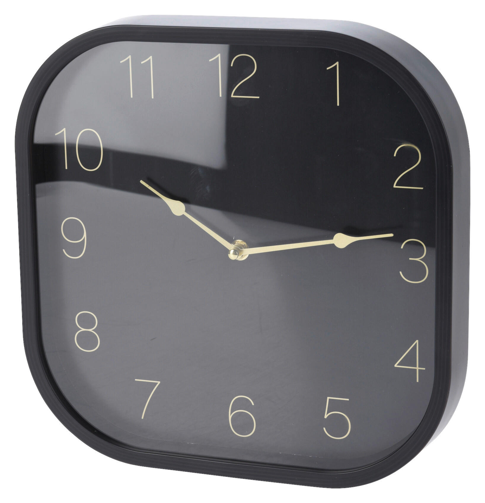 Wanduhr schwarz B/L: ca. 30x30 cm Wanduhr - schwarz (30,00/30,00cm)