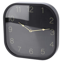 Wanduhr schwarz B/L: ca. 30x30 cm Wanduhr - schwarz (30,00/30,00cm)