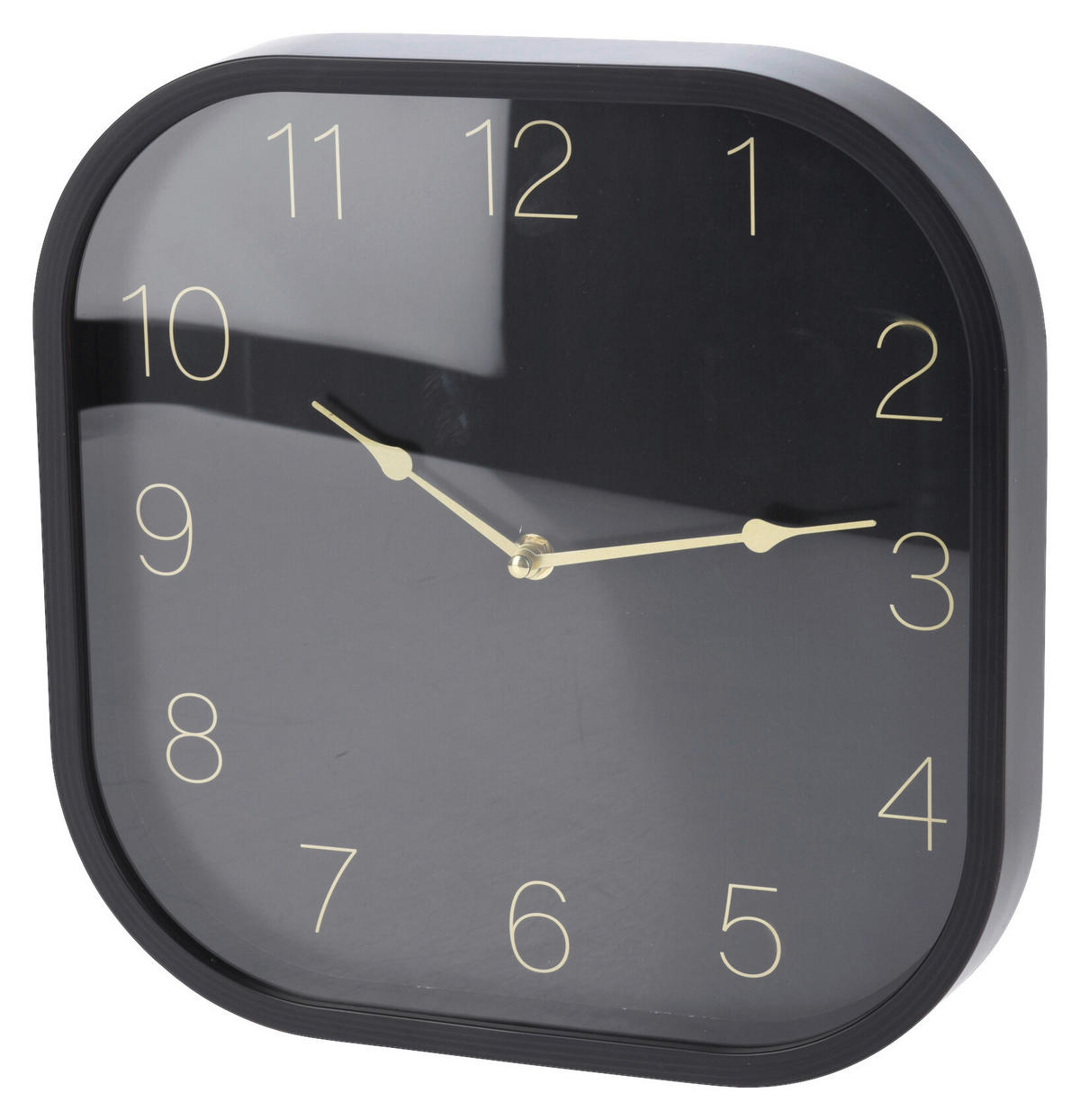 Wanduhr schwarz B/L: ca. 30x30 cm Wanduhr - schwarz (30,00/30,00cm)