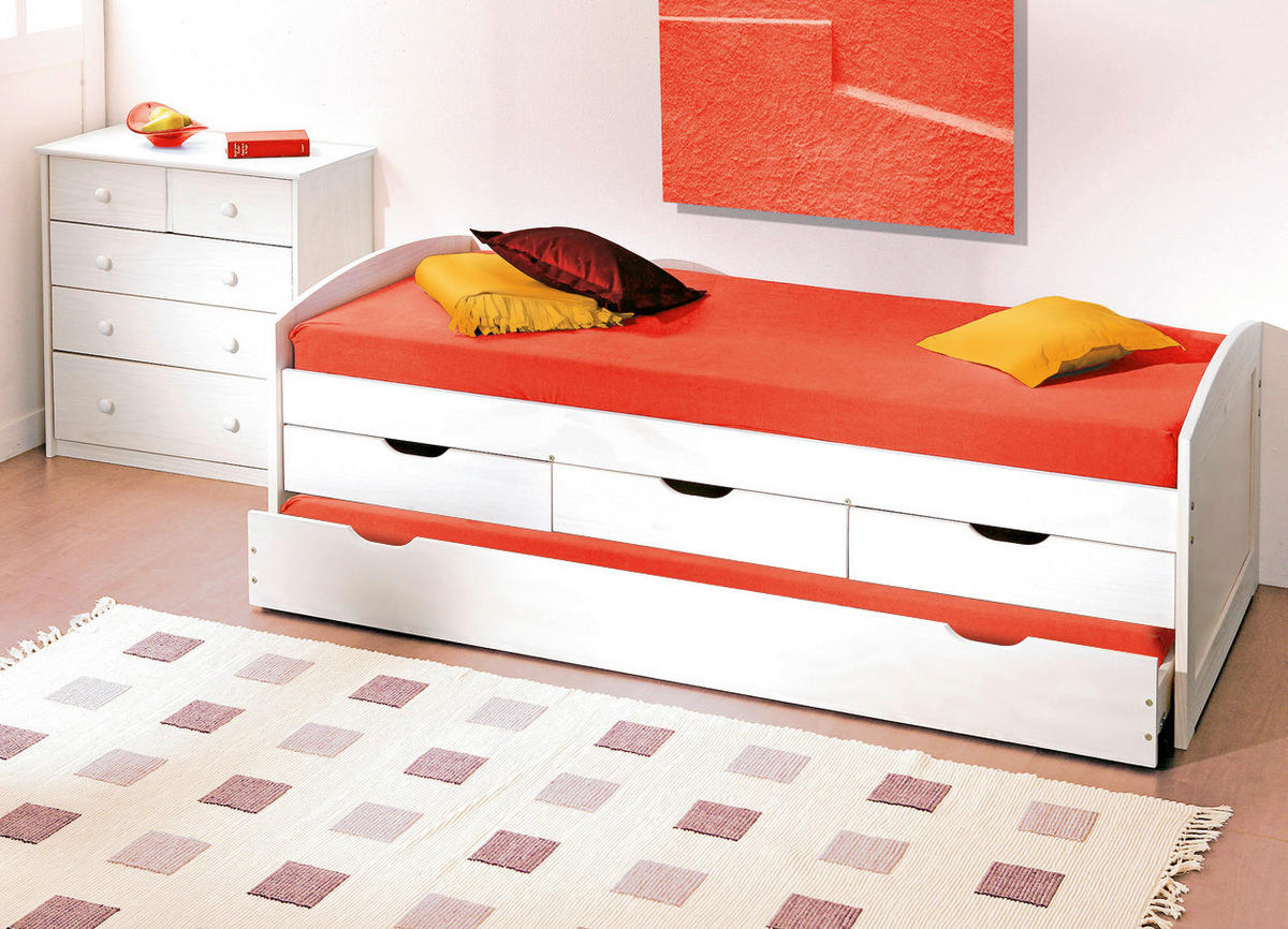 Funktionsbett Ulli weiß Liegefläche B/L: ca. 90x200 cm Ulli - weiß (98,00/63,00/205,00cm)