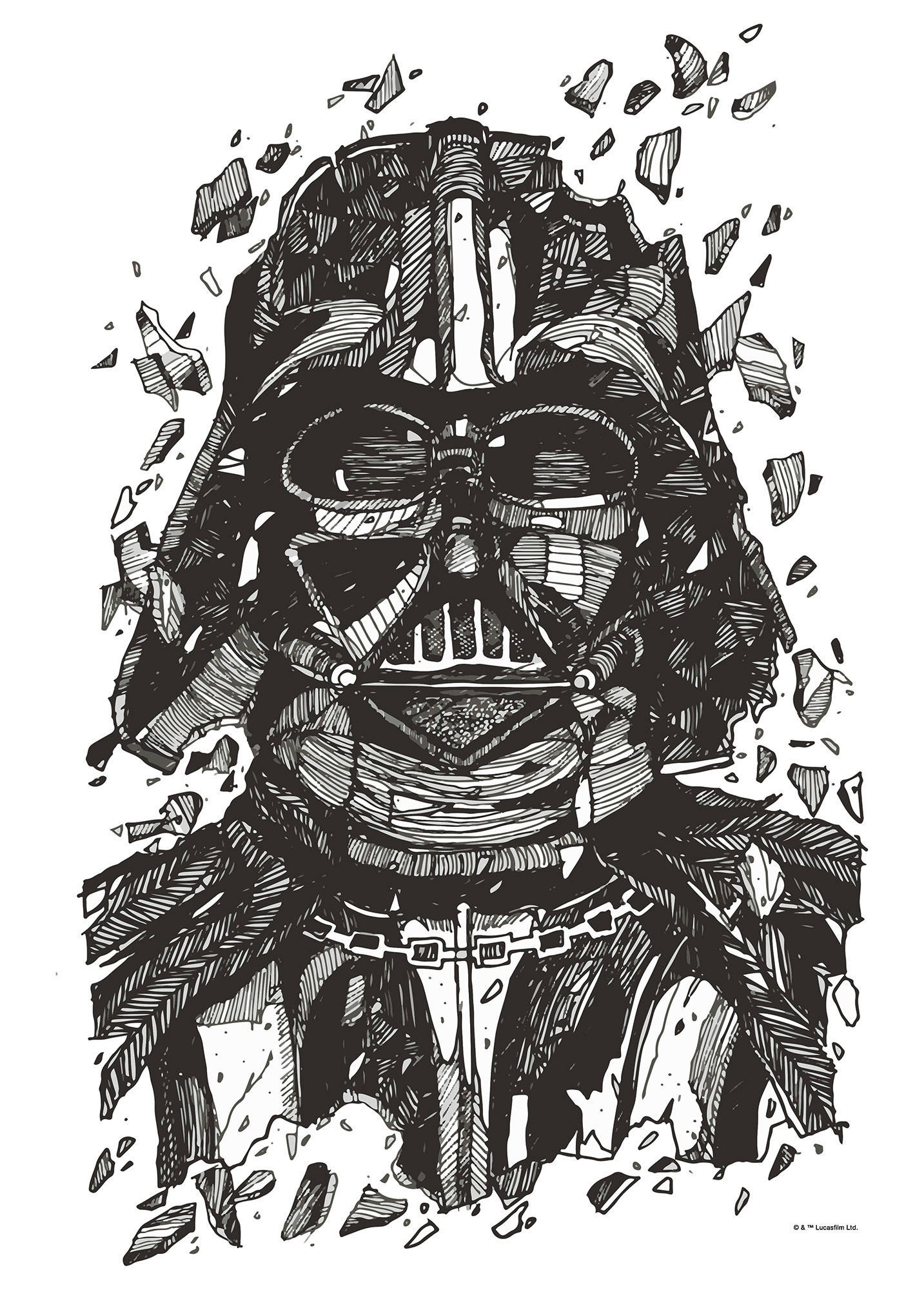 Komar Poster Star Wars Darth Vader Drawing Star Wars B/L: ca. 50x70 cm