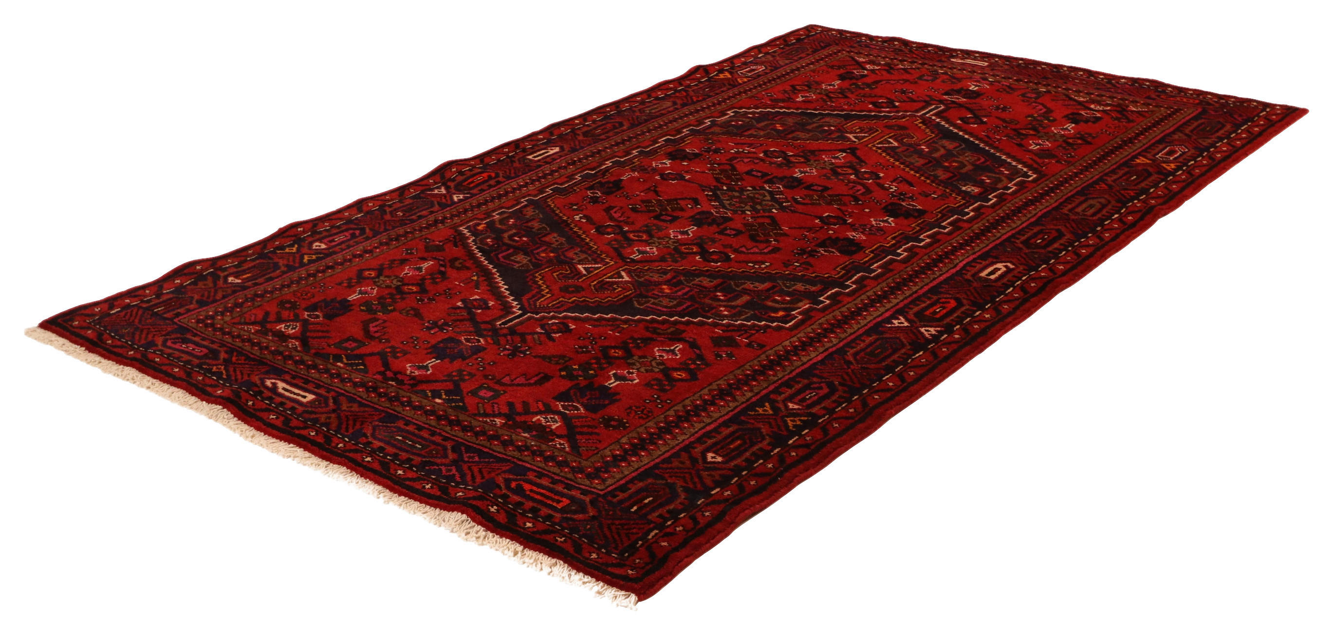 PersaTepp Teppich Khamseh rot B/H/L: ca. 139x1x239 cm Khamseh - blau/rot (239,00/139,00/1,00cm) - PersaTepp